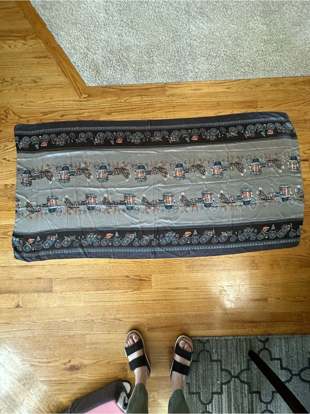 Carriage Design Silk Blend Scarf